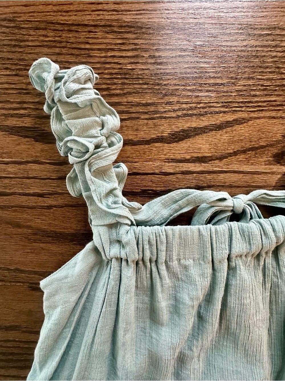 Altar’d State Sage Green Ruffle Hem Mini Dress Medium - Picture 3 of 7
